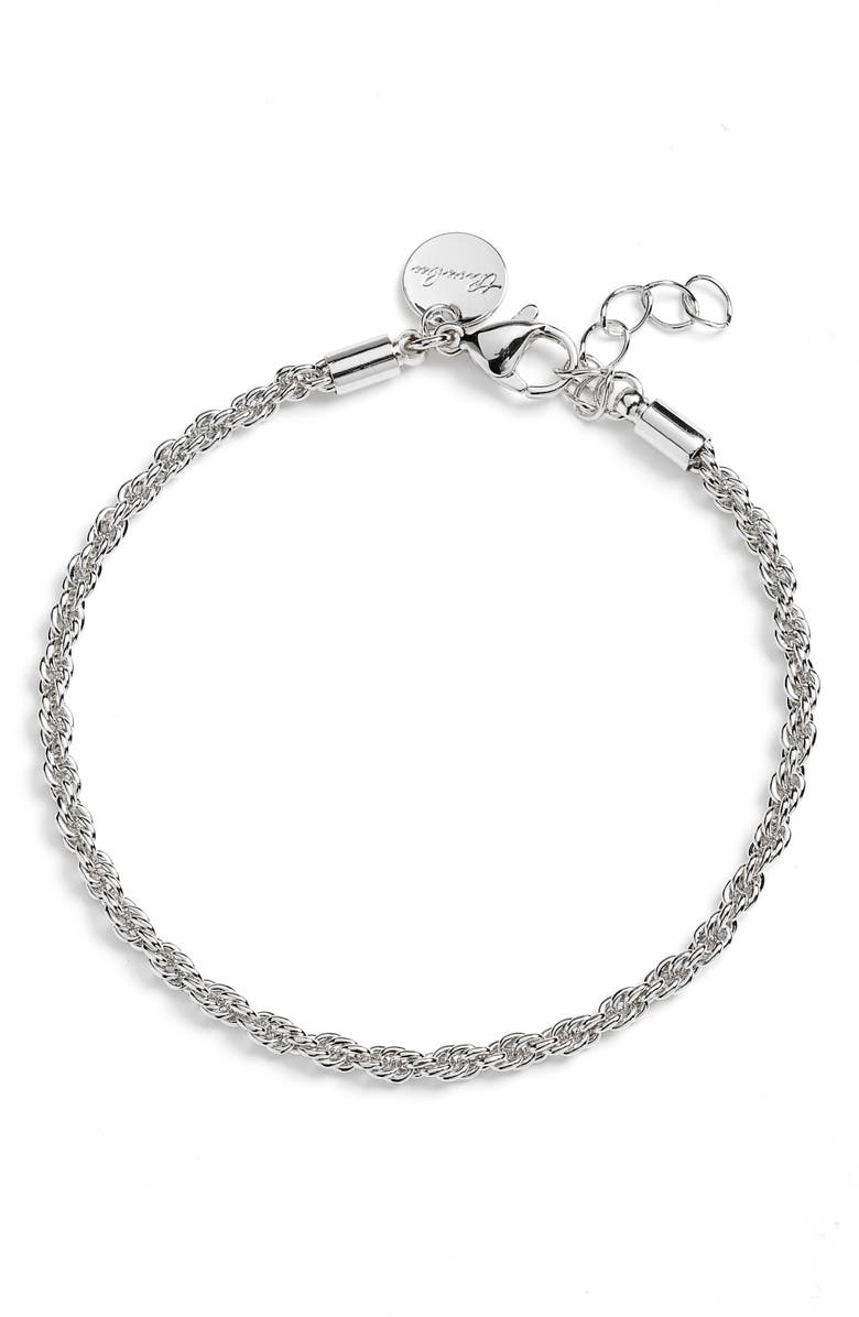 THE SIS KISS Clara Bracelet, Main, color, Silver