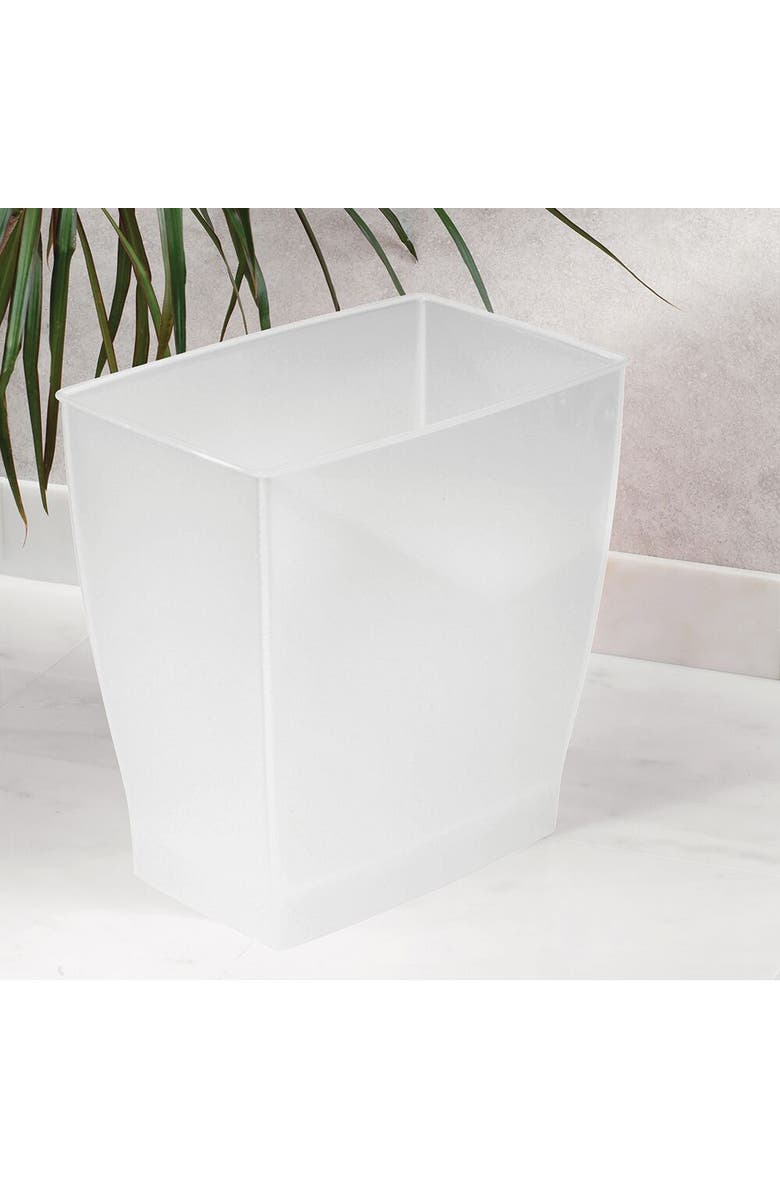 iDesign Small Rectangular Bathroom Trash Cans - Set of 4 - Gray, Alternate, color, Frost