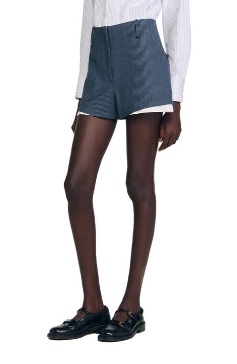 Striped layered shorts