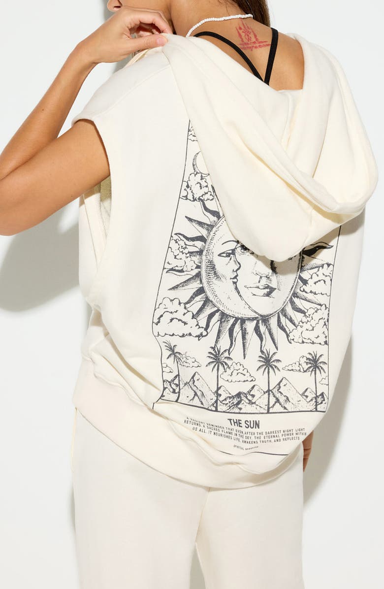 Spiritual Gangster Power of Sun Full Zip Hoodie, Alternate, color, Vintage White