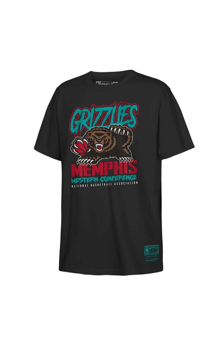 Mitchell & Ness Youth Mitchell & Ness Black Memphis Grizzlies Retro Mascot Script T-Shirt, Main, color, Black