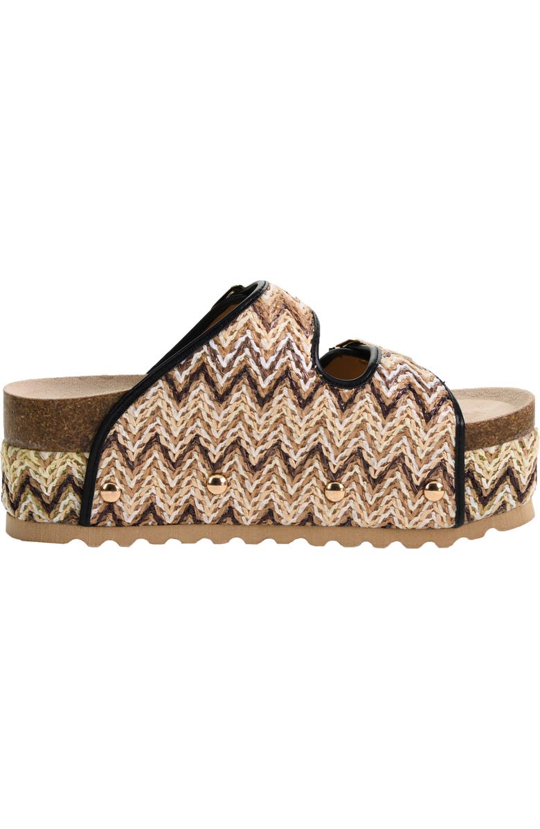 Dirty Laundry Pueblo Raffia Platform Slide Sandal, Alternate, color,