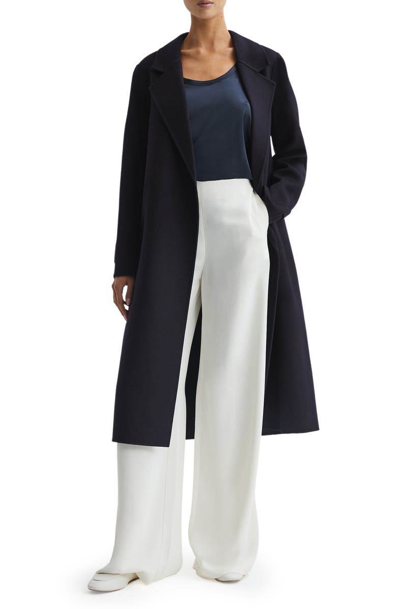 Reiss Brooks Belted Wool Blend Coat, Main, color, 