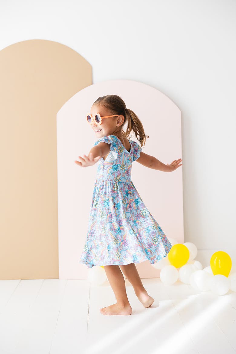 Baby Girl's Groovy Fall After All Twirl Dress, Alternate, color, Blue