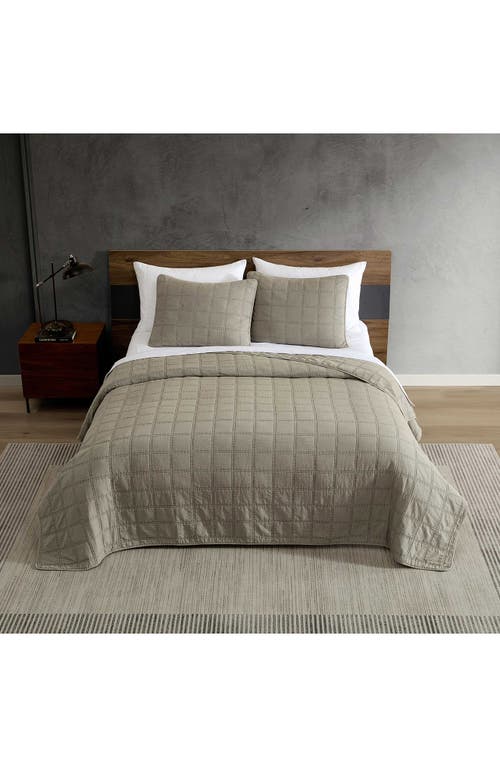 Kenneth Cole Reaction Stonewashed Solid Microfiber Quilt Set