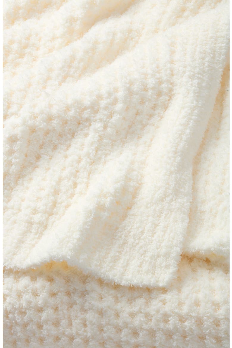 Feather Waffle Knit Throw, Alternate, color, IVORY MARSHMALLOW