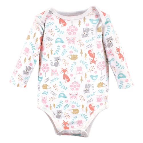 Hudson Baby Little Soft Cotton Long-sleeve One-piece 3pk