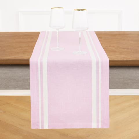 Linen Table Runner - French Stripe