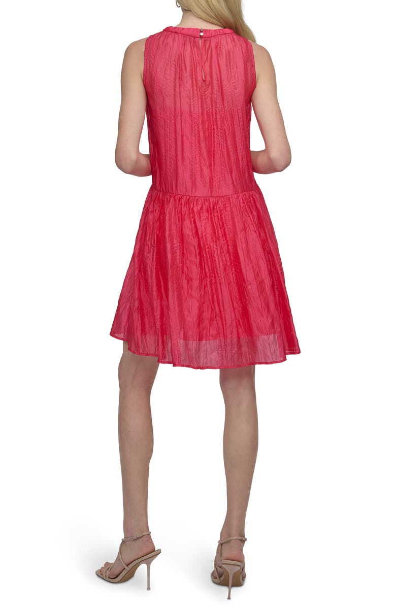 DKNY Organza Trapeze Dress, Alternate, color, Azalea