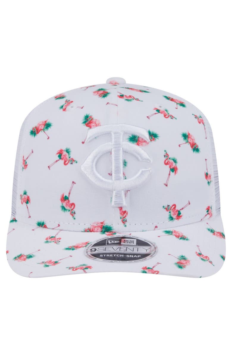 New Era Men's New Era  White Minnesota Twins Flamingo Mesh Back 9SEVENTY Stretch-Snap Hat, Alternate, color, 