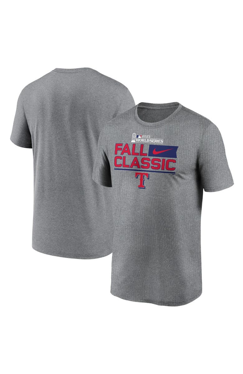 Nike Men's Nike  Heather Charcoal Texas Rangers 2023 World Series Fall Classic T-Shirt, Alternate, color, 