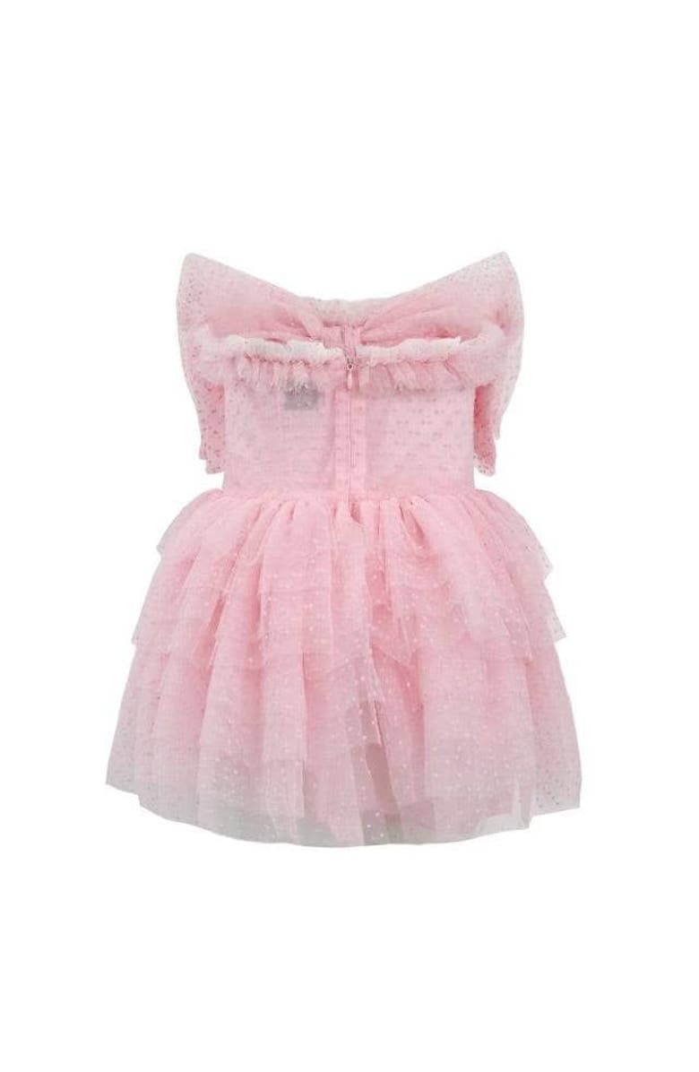 Lola + The Boys Dream Bow Mini Tulle Dress, Alternate, color, 