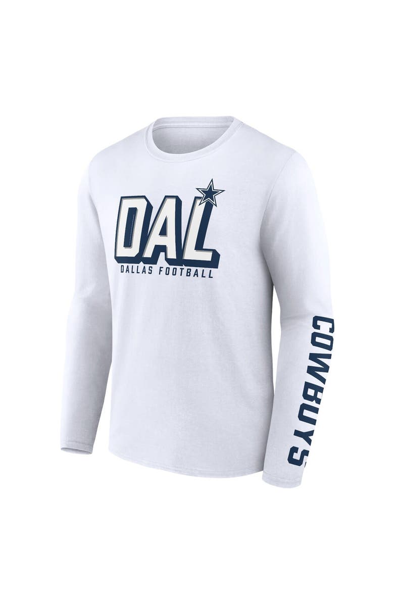FANATICS Men's Fanatics Branded Navy/White Dallas Cowboys Two-Pack T-Shirt Combo Set, Alternate, color,