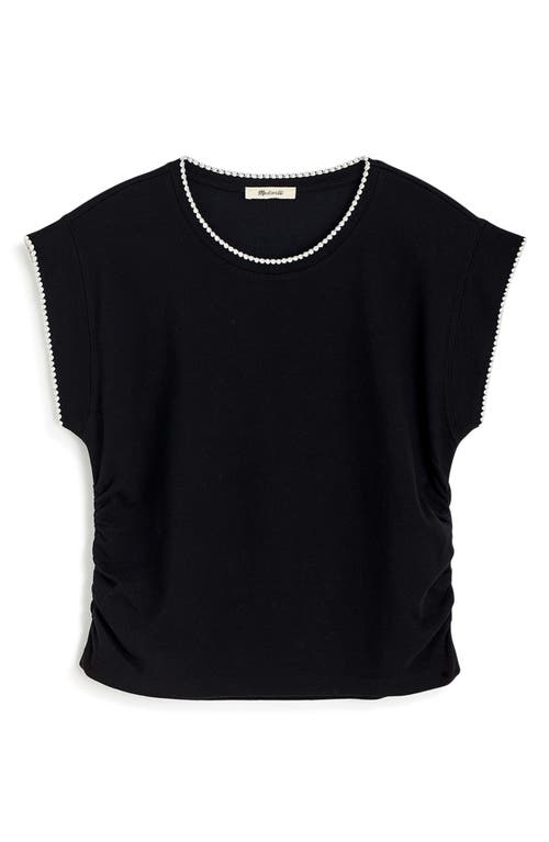 Madewell Sutro Stitched Muscle Tee In Jet Black