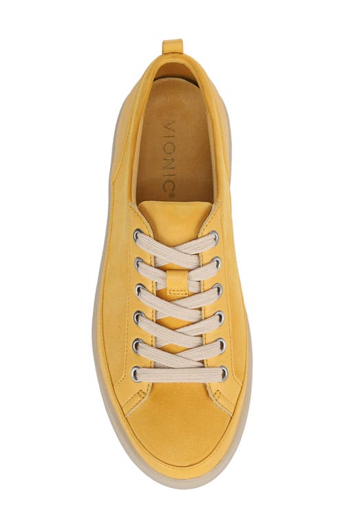 Vionic Winny Low Top Sneaker In Butter Yellow
