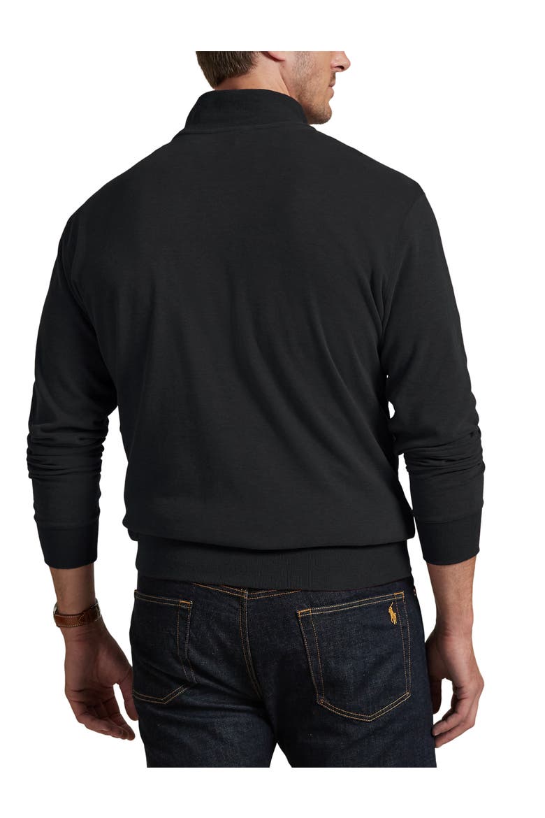 Big & Tall Luxe 1/4-Zip Pullover, Alternate, color, BLACK