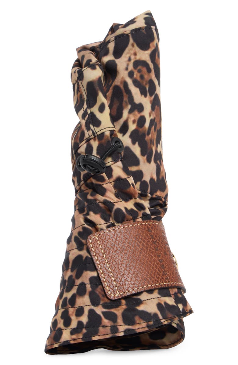 Longchamp Packable Wide Brim Hat, Alternate, color, Animal Print