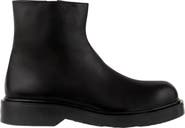 SANDRO Zipped leather ankle boots