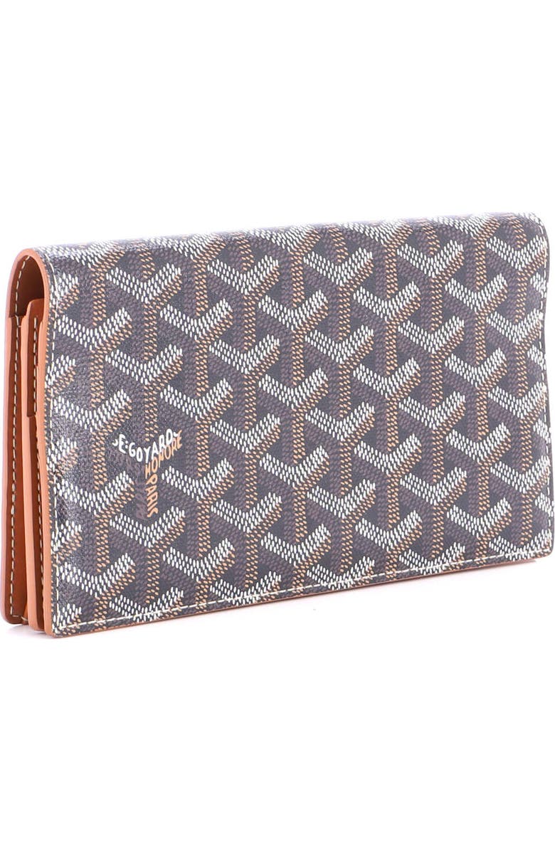 Pre-Owned Goyard Richelieu Wallet Coated Canvas Long, Alternate, color, Brown