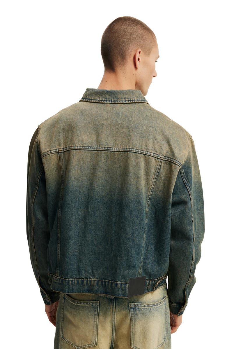 Cotton On Men's Denim Trucker Jacket, Alternate, color, Y2k Washed Blue