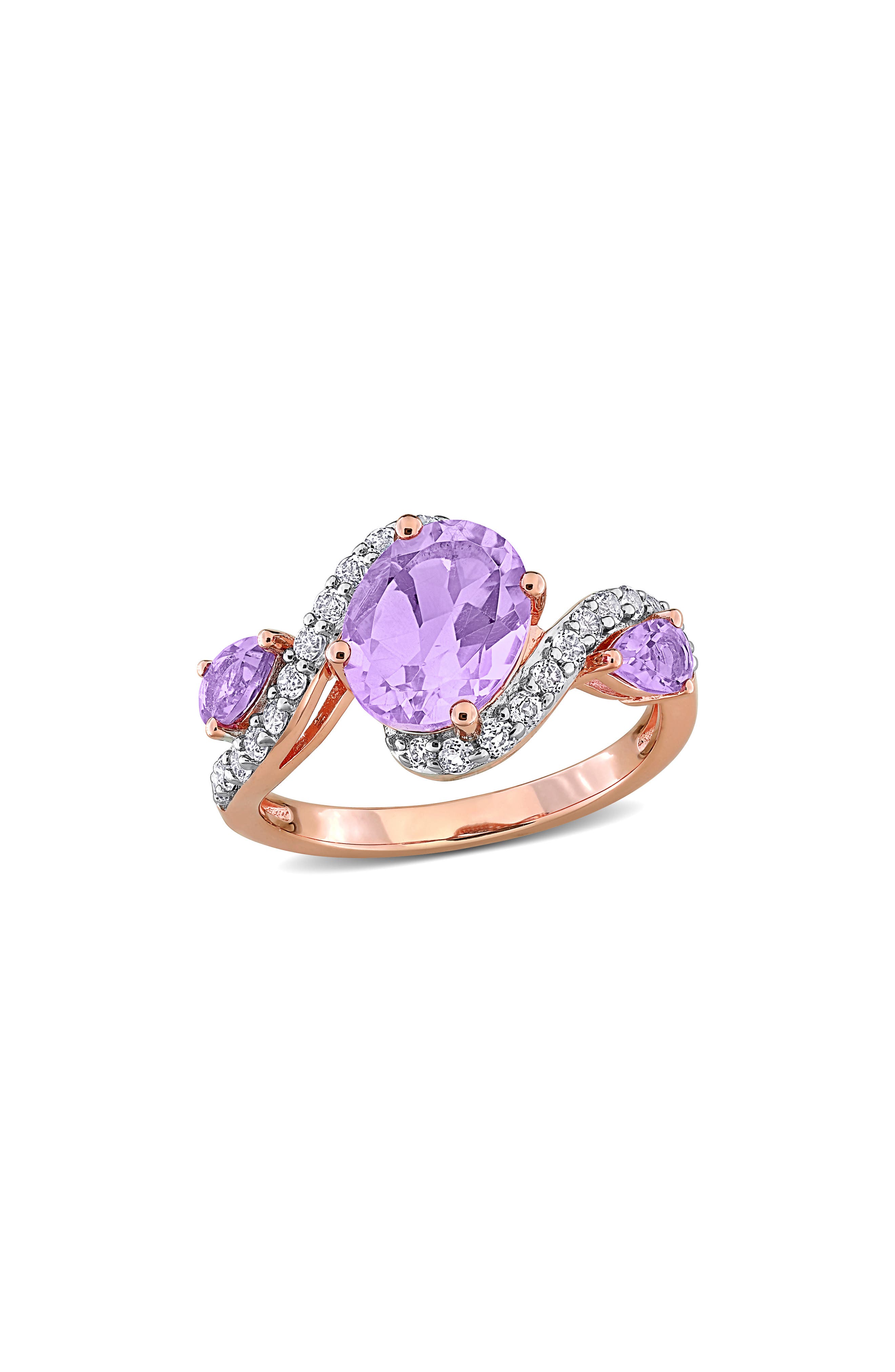 Rose de France Amethyst Bypass Ring