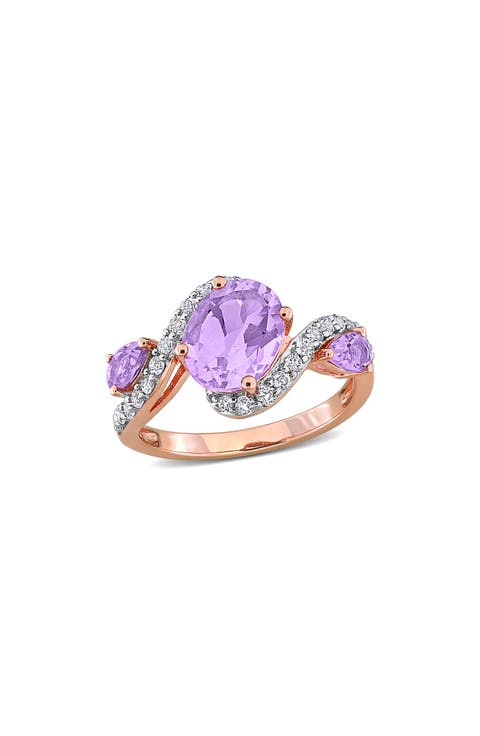 Rose de France Amethyst Bypass Ring