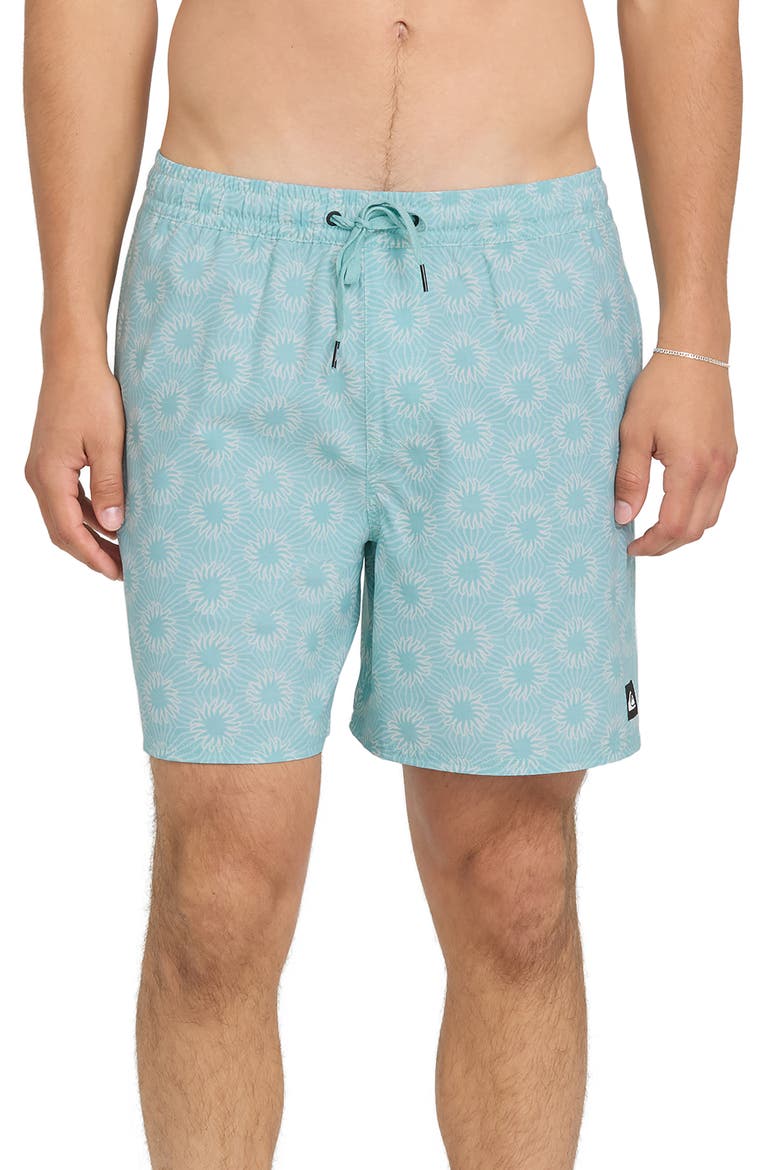 Ocean Mayhem Volley Swim Trunks, Main, color, AQUA