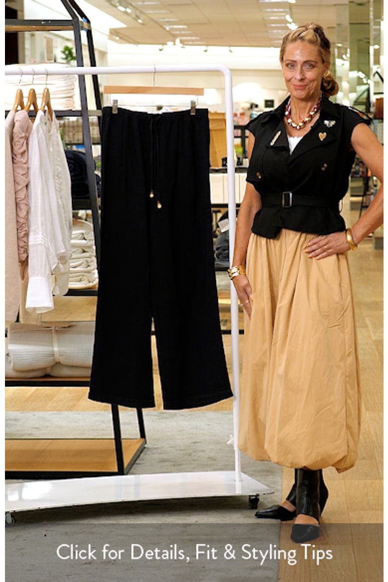 Beaded Drawstring Linen Blend Beach Pants video