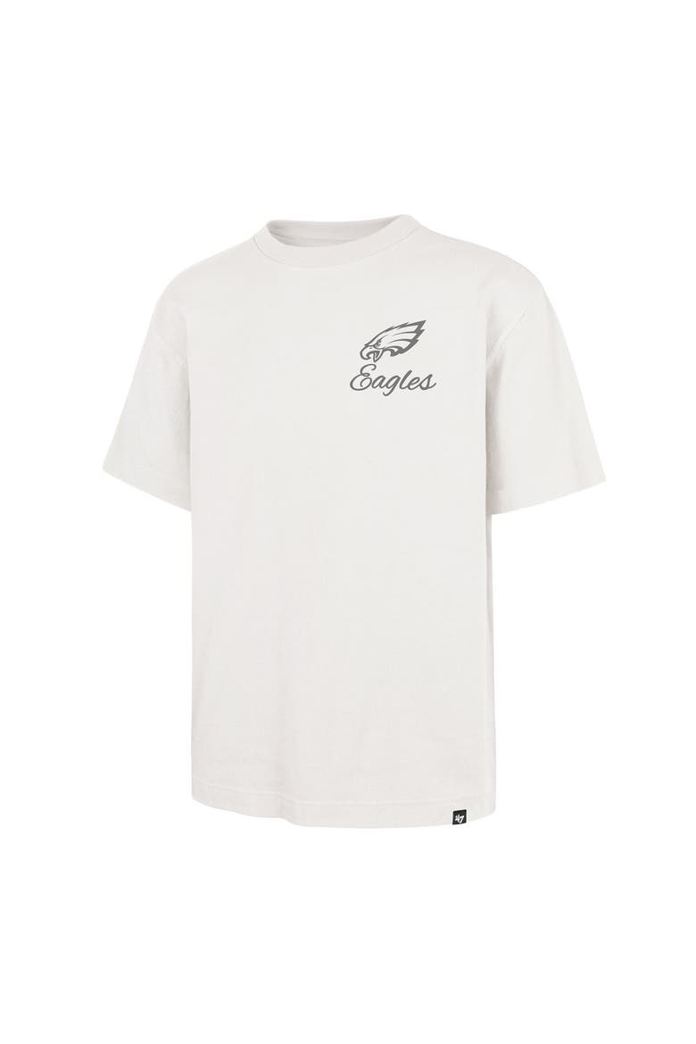 Men's '47 Off White Philadelphia Eagles Photon Dust Foundation T-Shirt, Alternate, color, Cream