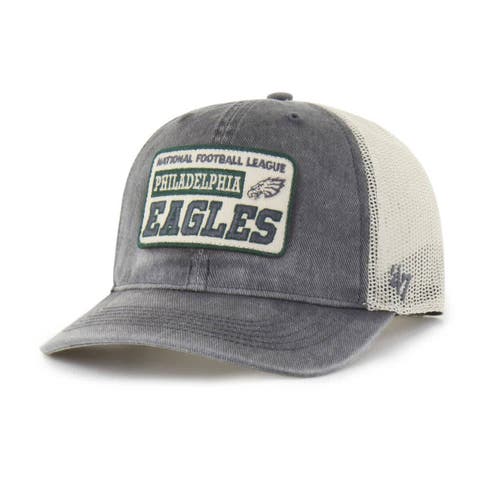 Men's '47  Charcoal Philadelphia Eagles Canteen Relaxed Trucker Adjustable Hat