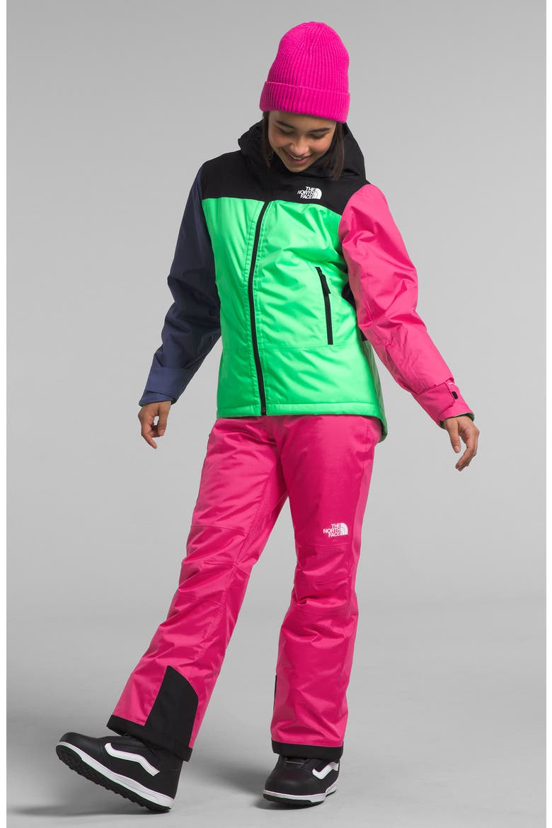 Kids' Freedom Waterproof Insulated Hooded Jacket, Alternate, color, CHLOROPHYLL GREEN/ TNF BLACK
