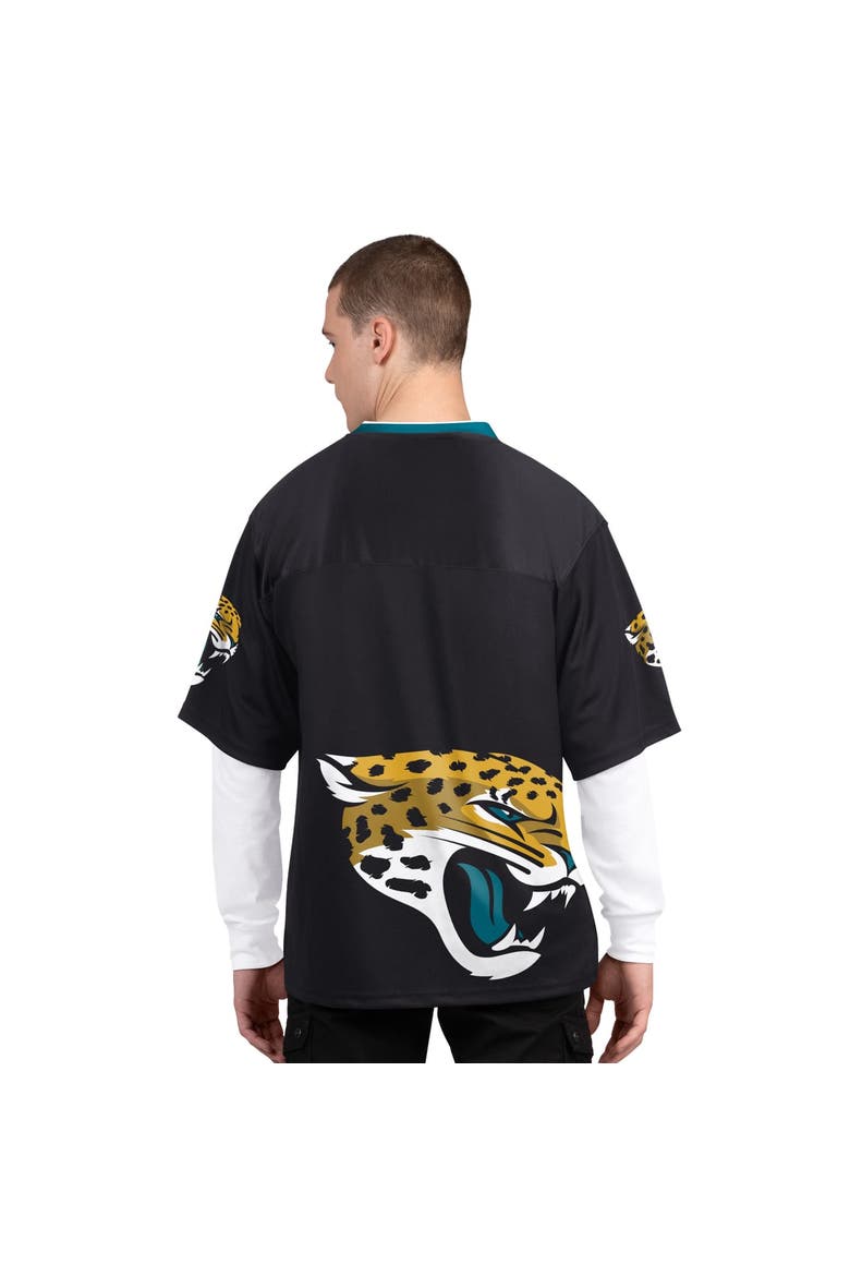 Men's Starter Black/White Jacksonville Jaguars Short Sleeve & Long Sleeve T-Shirt Combo Pack, Alternate, color, Black