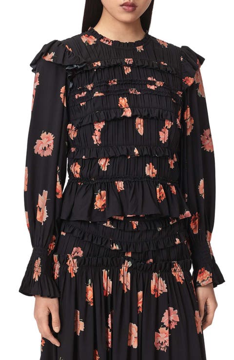 Lauren Ruffle Long Sleeve Top