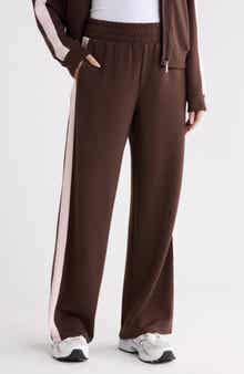High Waist Wide Leg Side Stripe Pants