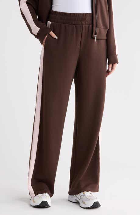 High Waist Wide Leg Side Stripe Pants
