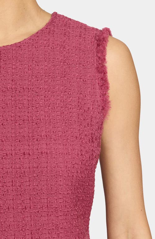 Santorelli Aretha Sleeveless Shift Tweed Dress In Pink