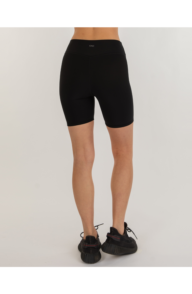 Rebody Active Hybrid Fleece Biker Shorts High Waist 6", Alternate, color, Warm Black