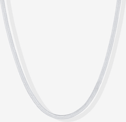 DLORIA Emra 18K White Gold Plated Snake Chain Necklace Sleek Sophistication & Versatility