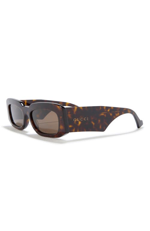 Gucci 54mm Rectangular Sunglasses In Brown