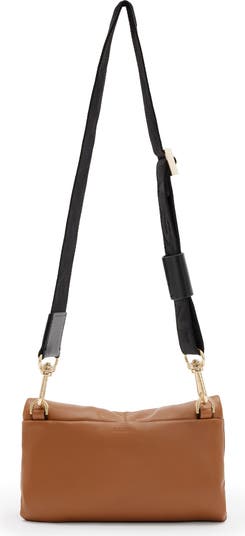 Ezra Logo Strap Leather Crossbody Bag