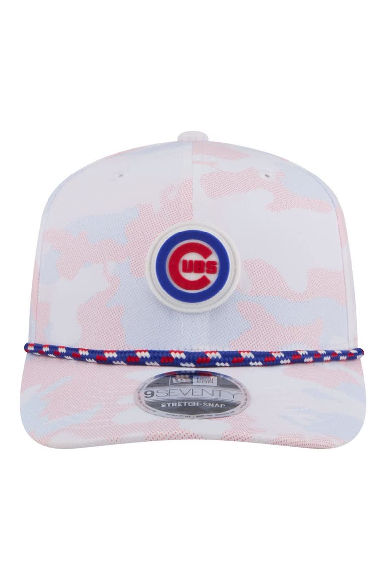 Men's New Era  White Chicago Cubs Camo Rope 9SEVENTY Adjustable Hat, Alternate, color, White