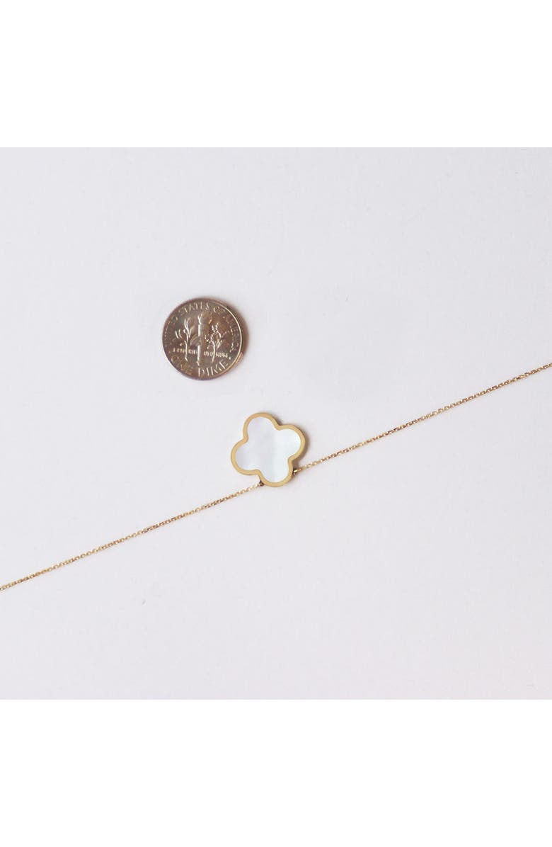 The Lovery Fine Jewelry Extra Large Mother of Pearl Single Clover Necklace, Alternate, color, Mother Of Pearl