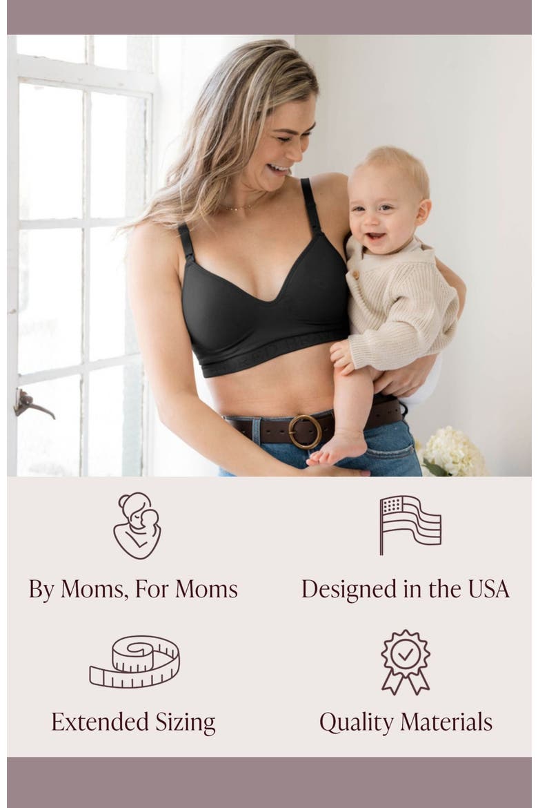 Busty Contour Hands-Free Pumping & Nursing Bra-  Sizing Options Available in E-H Cup, Alternate, color, Black