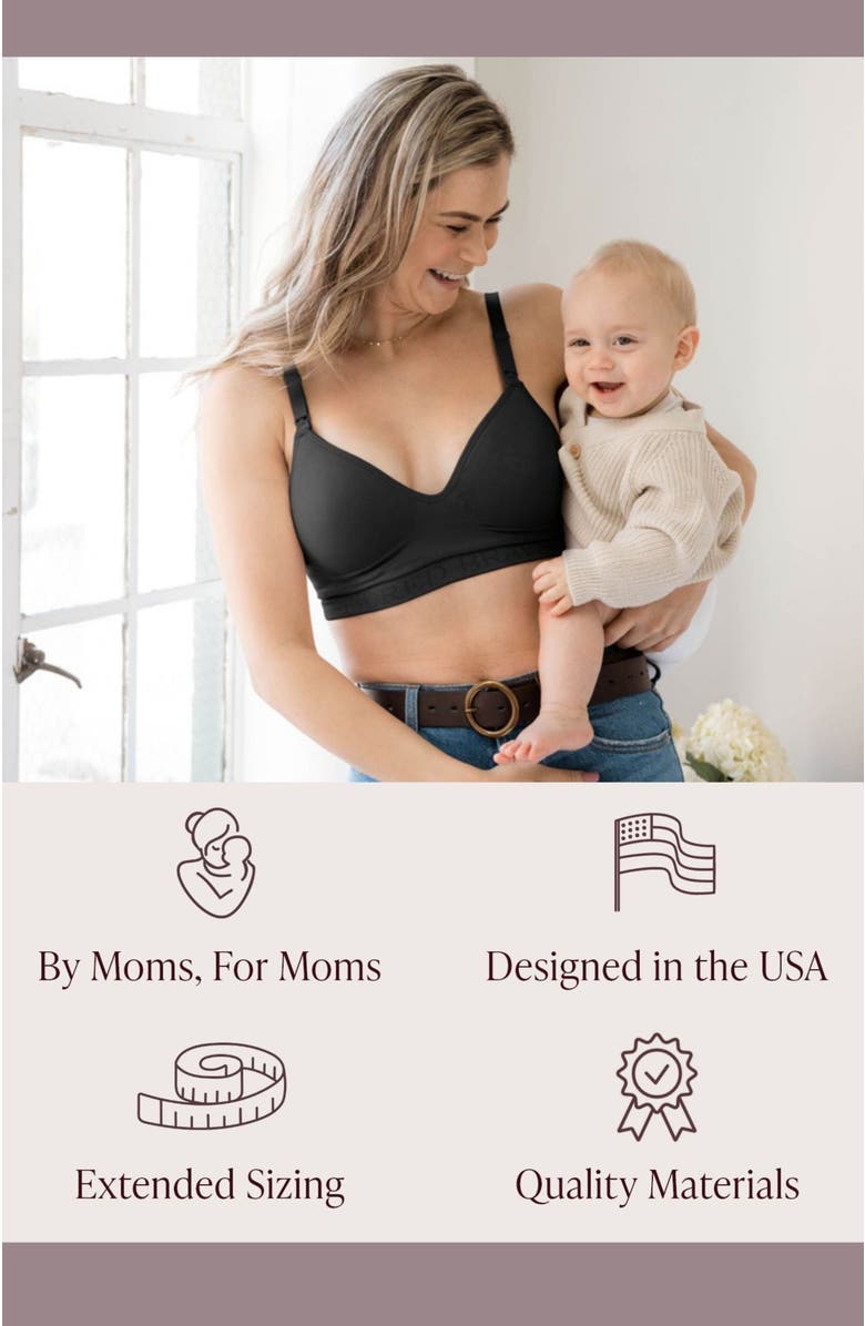 Kindred Bravely Busty Contour Hands-Free Pumping & Nursing Bra- Sizing Options Available in E-H Cup, Alternate, color, Black
