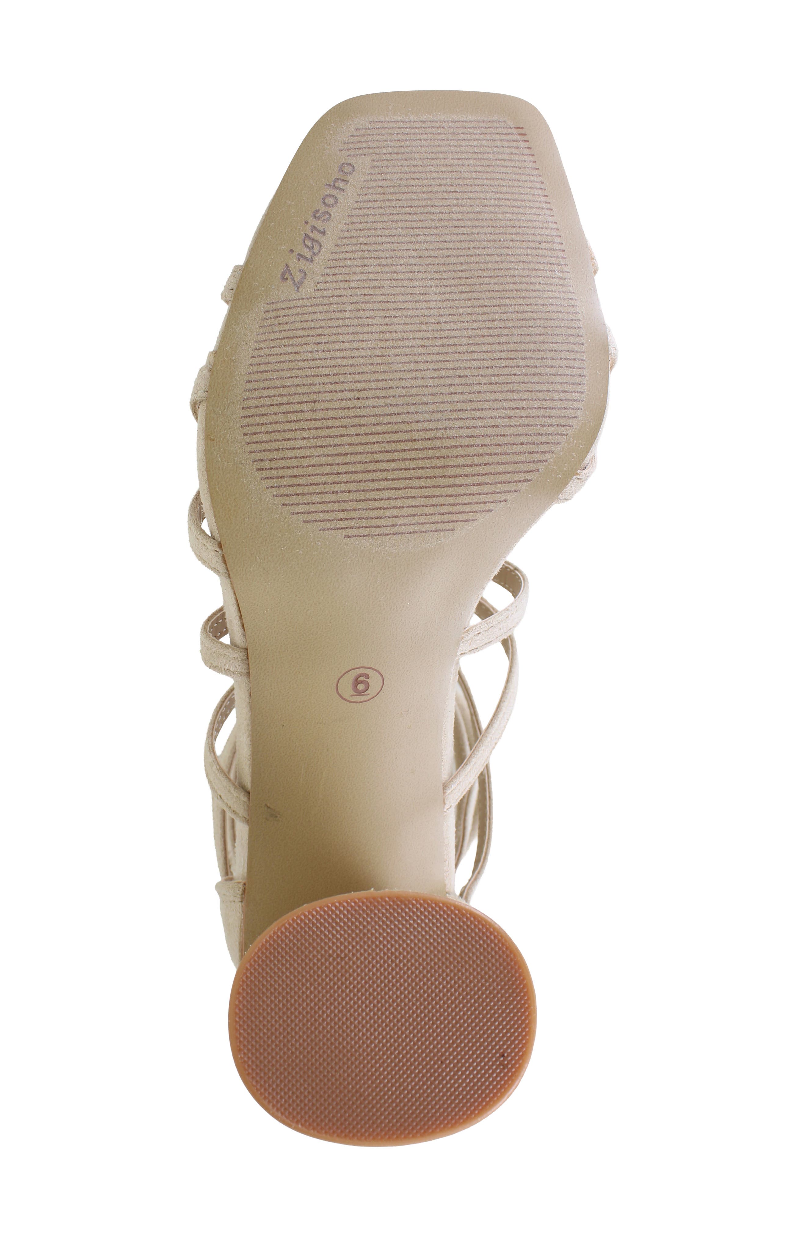 ZIGISOHO Cage Sandal, Alternate, color, Nude Suede