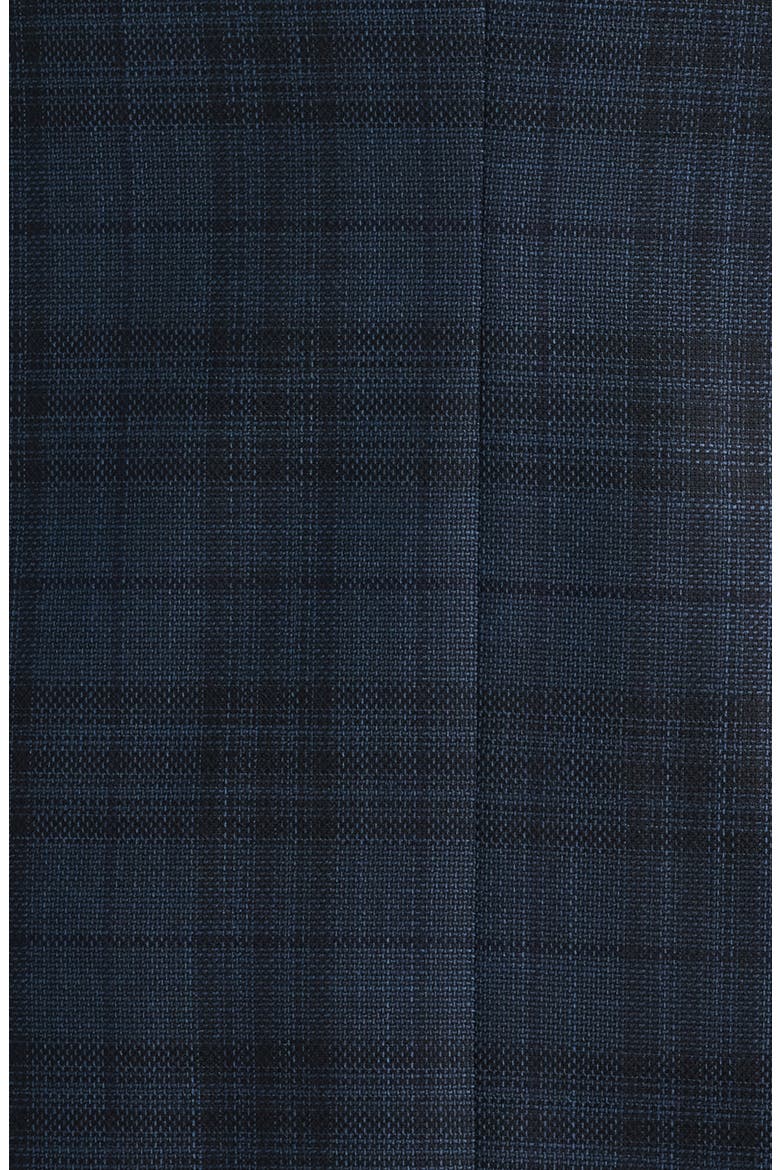 Hutson Slim Fit Navy Plaid Slub Wool Blend Sport Coat, Alternate, color, NAVY