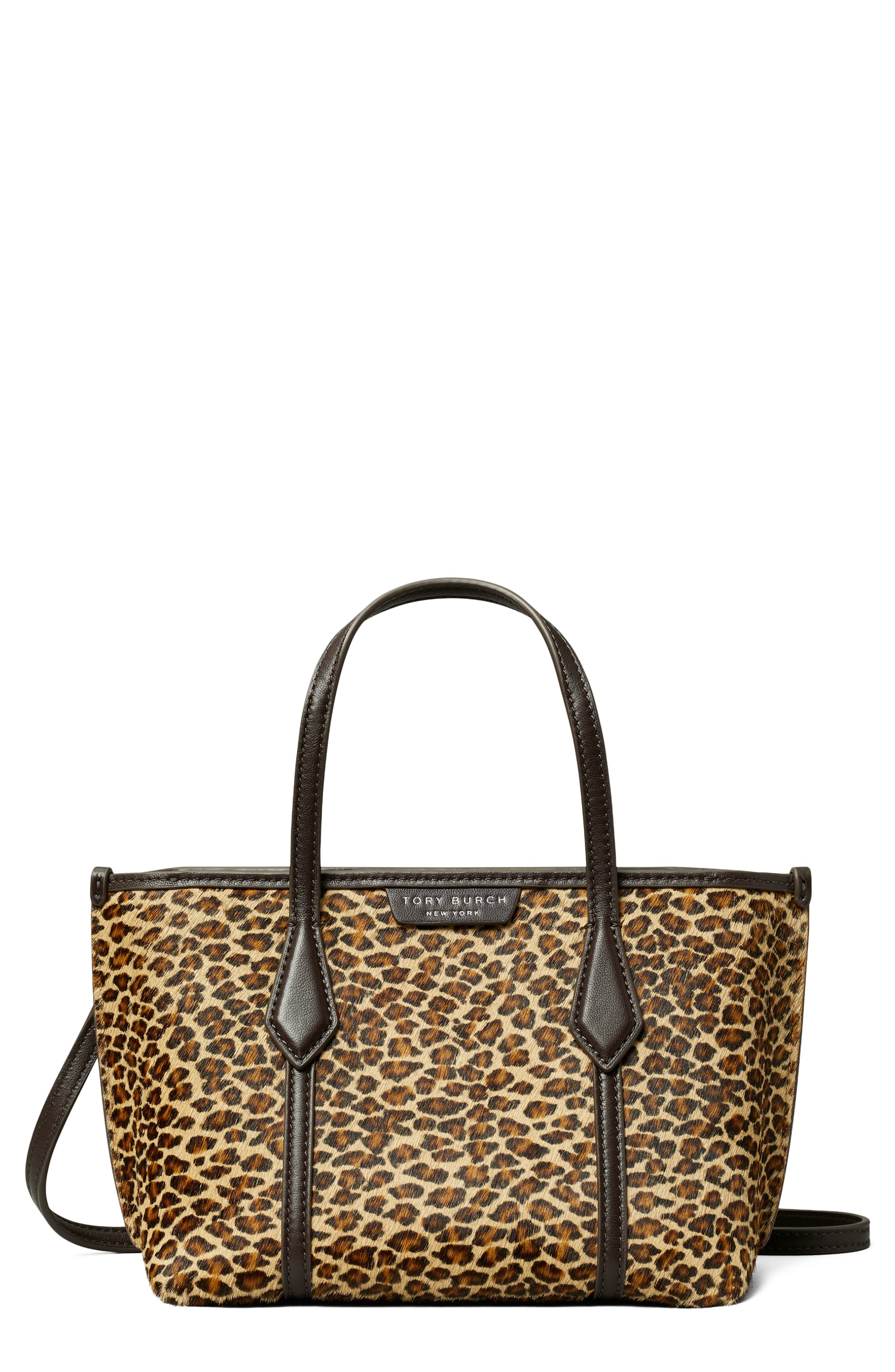 Tory Burch Mini Perry Leopard Genuine Calf Hair Tote, Main, color, Leopard Multi