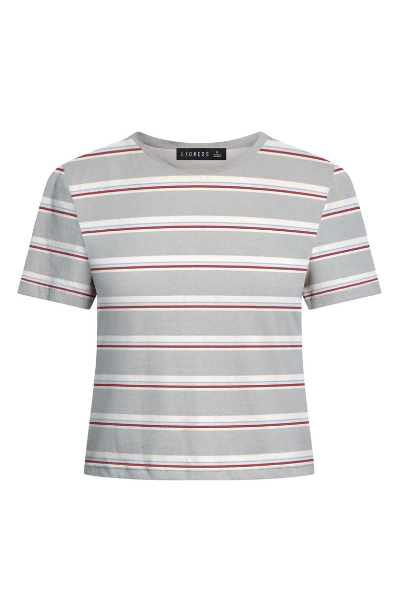 LIONESS Loft Stripe T-Shirt, Alternate, color, Ash