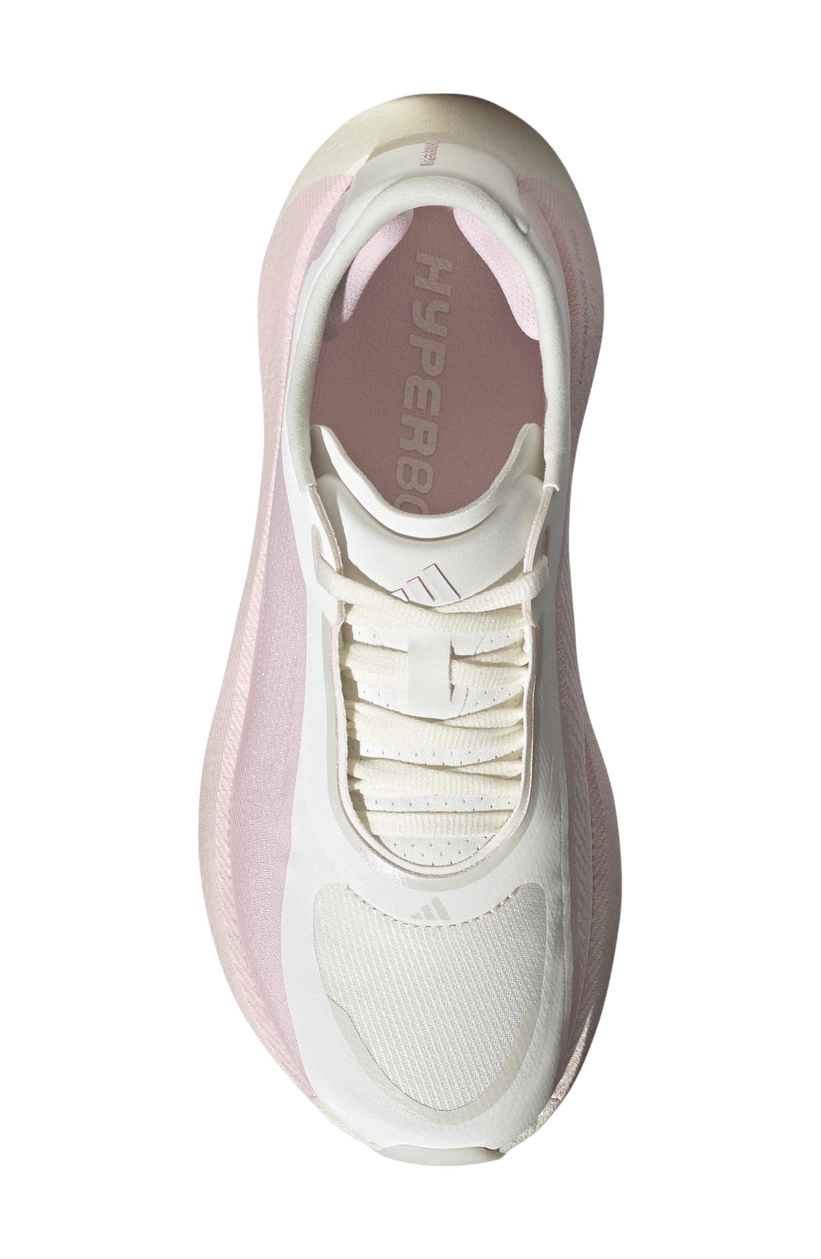 Hyperboost Edge Running Shoe, Alternate, color, OFF WHITE/CLEAR PINK