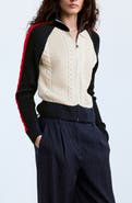 MANGO Alexia Braided Knit Zip Jacket